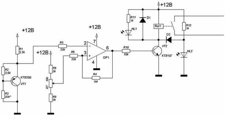 Принципиальная электрическая схема терморегулятора терморегулятор - Схемотехника, Электронная схема, Биполярный транзистор