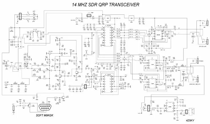 Принципиальная электрическая схема tibet sdr 40 Простой одноплатный SDR трансивер Принципиальная схема, Запоминание, Динамически