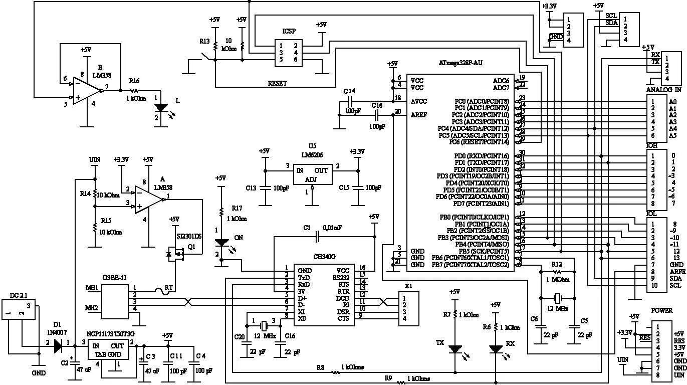 Принципиальная электрическая схема tibet sdr 40 Купить недорого Контроллер UNO R3 CH340 в интернет магазине Arduino-kit.ru