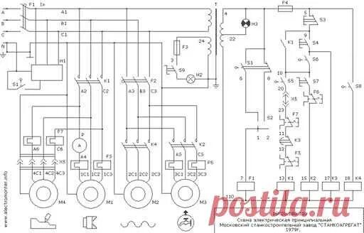 Принципиальная электрическая схема токарно винторезного станка Электрическая принципиальная схема токарного станка 16К20 electromonter.info еа 