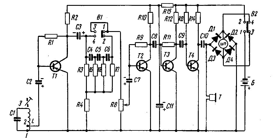 Принципиальная электрическая схема трассоискателя п806 Ки 4пг схема