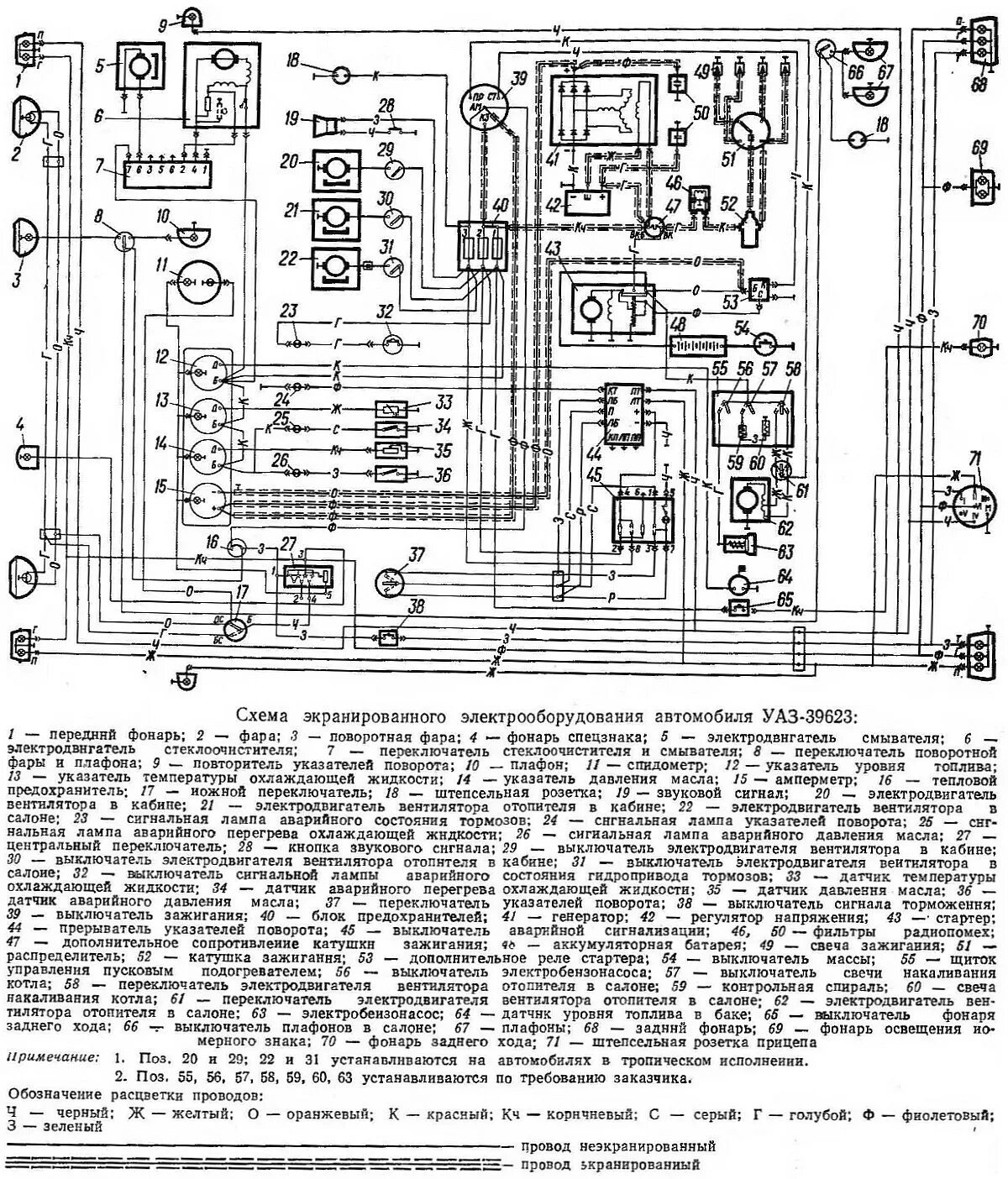 Принципиальная электрическая схема уаз Уаз 31514 схема электрооборудования LkbAuto.ru