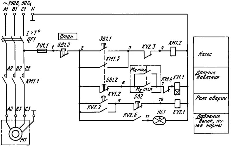 Принципиальная электрическая схема управления элегазовым выключателем Ответы Mail.ru: схема насосной станции