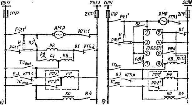 Принципиальная электрическая схема управления выключателем ват 43 TPC-1 Диспетчерский пункт района распределительных сетей Архивы Книги