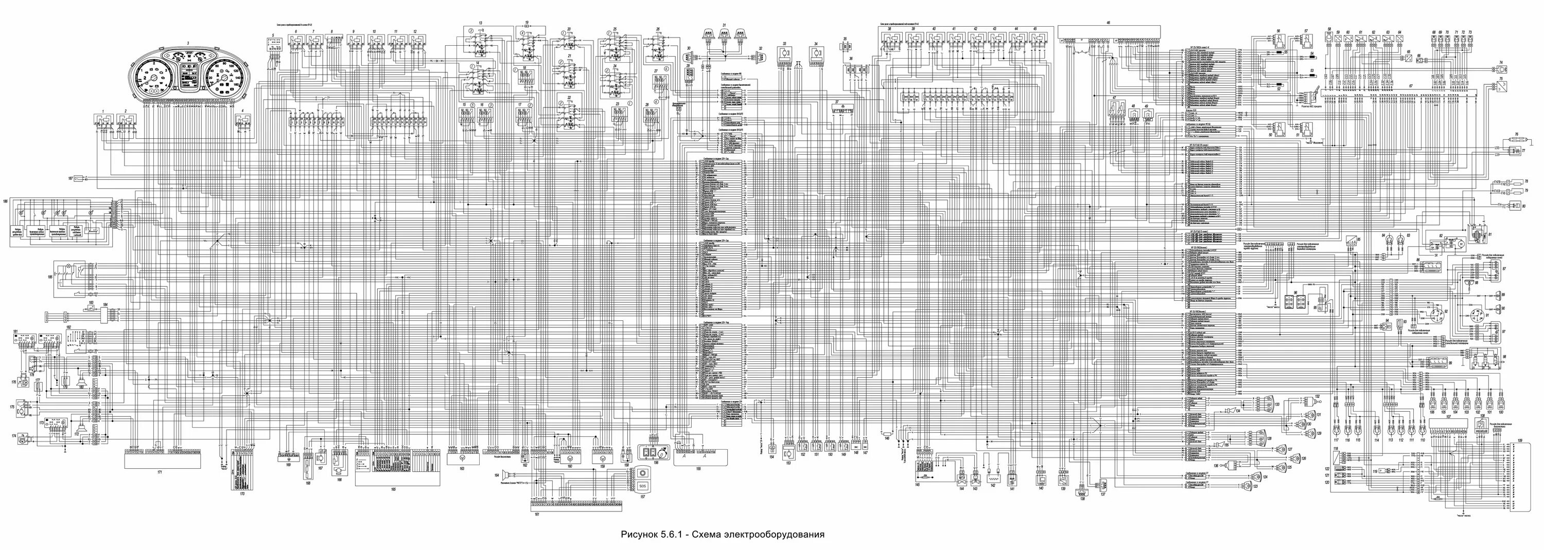 Урал 4320 цветная схема электрооборудования Система зажигания, Автомобиль, Цветн