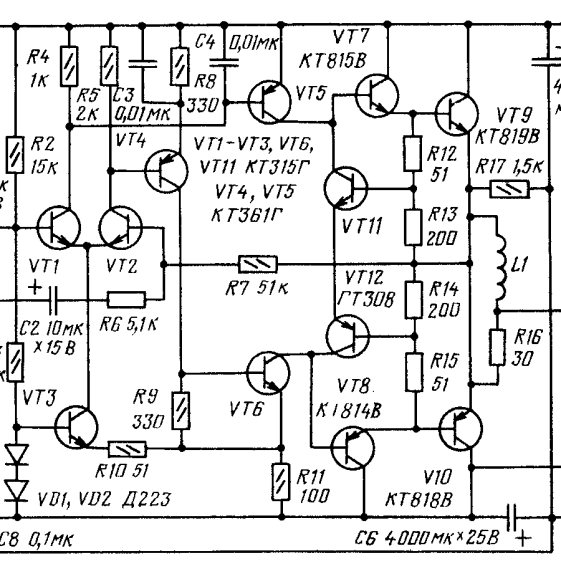 Принципиальная электрическая схема усилителя Принципиальная схема усилителя звуковой частоты - Усилитель звука своими руками 