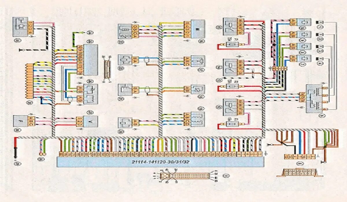 Принципиальная электрическая схема ваз 2114 Схема ваз 2114 инжектор 8 клапанов схема - фото