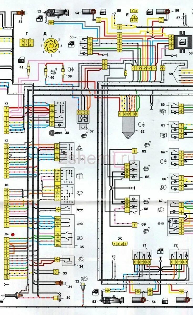 Принципиальная электрическая схема ваз 2114 Схема ВАЗ 2115 2 Схемы Система зажигания, Электрика, Ваза