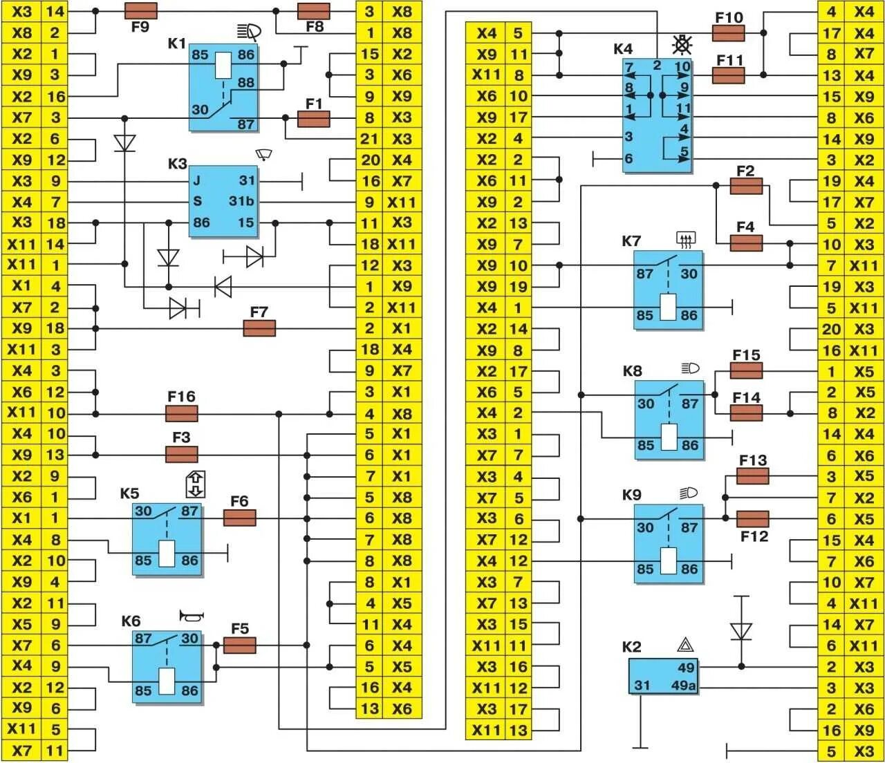 Электрическая схема автомобилей ВАЗ-2113, ВАЗ-2114, ВАЗ-2115 Самара, Самара 2