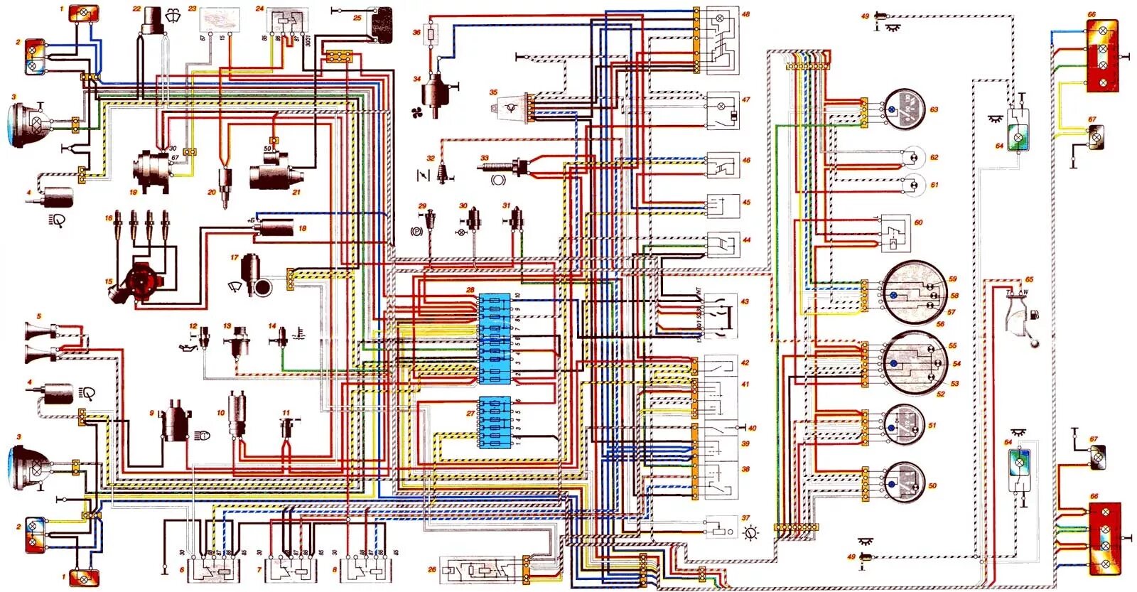 Принципиальная электрическая схема ваз Схемы электрооборудования ВАЗ. Часть 2 (Нива 2121, 21213, 21214М) - Сообщество "