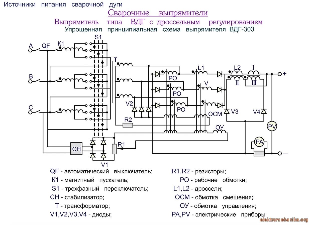 Принципиальная электрическая схема выпрямителя вторая схема Фотоальбомы - Электромеханика