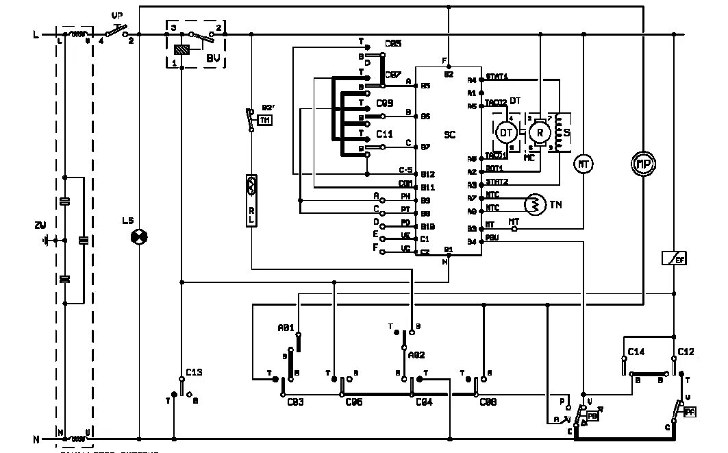 Принципиальная схема электрической машины CANDY CI100T BLU Service Manual download, schematics, eeprom, repair info for el