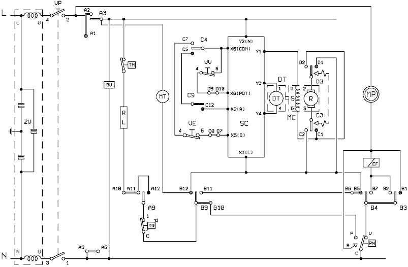 Принципиальная схема электрической машины Подключение двигателя от стиральной машины. - Сам себе электрик - Мастеровой