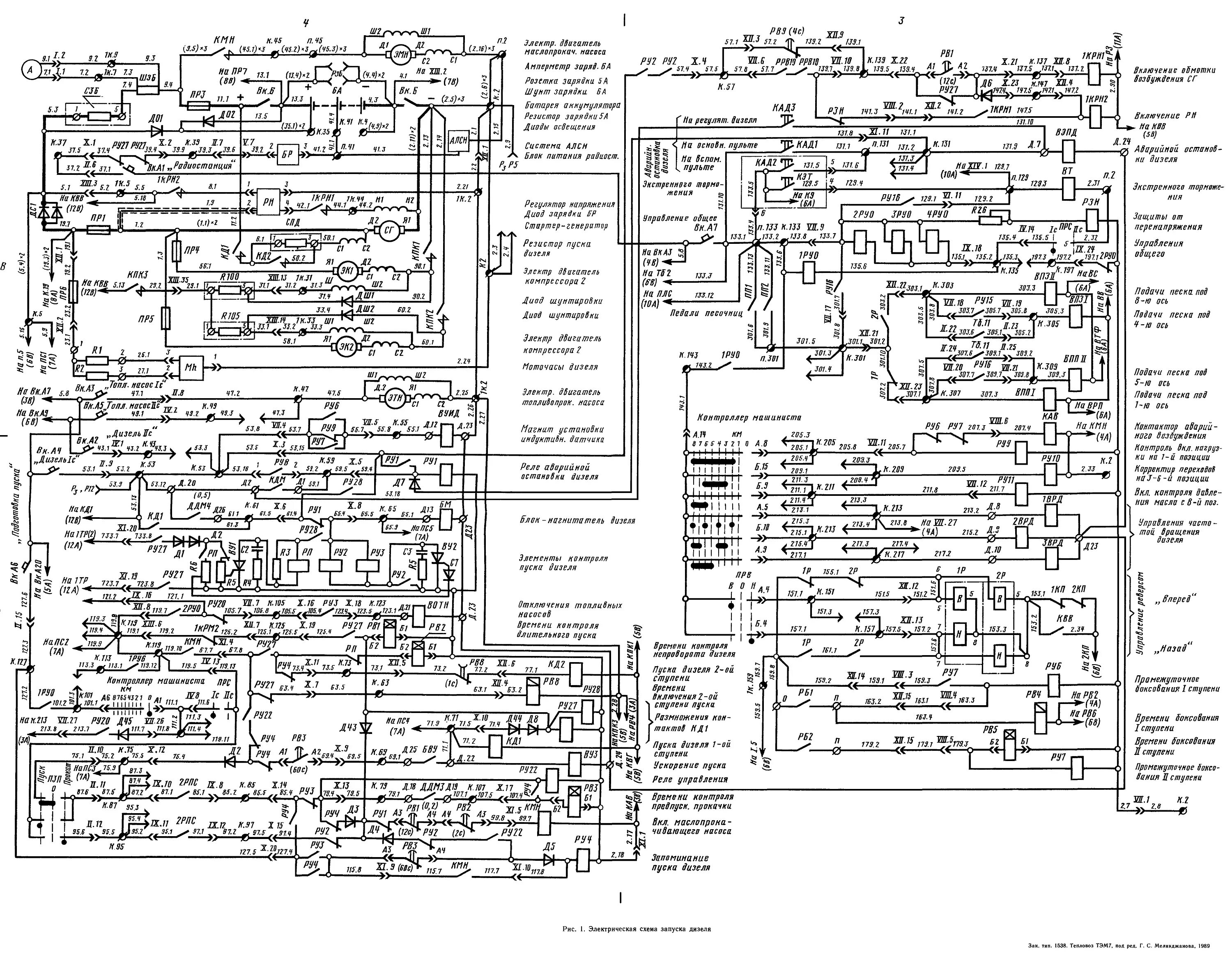 Принципиальная схема электрической передачи тепловоза тэм14 Схема тепловоза тэм 2 - Схемы 2