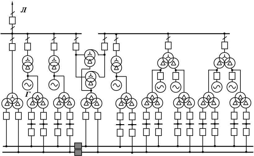 Принципиальная схема электрической станции Схемы электростанций и подстанций