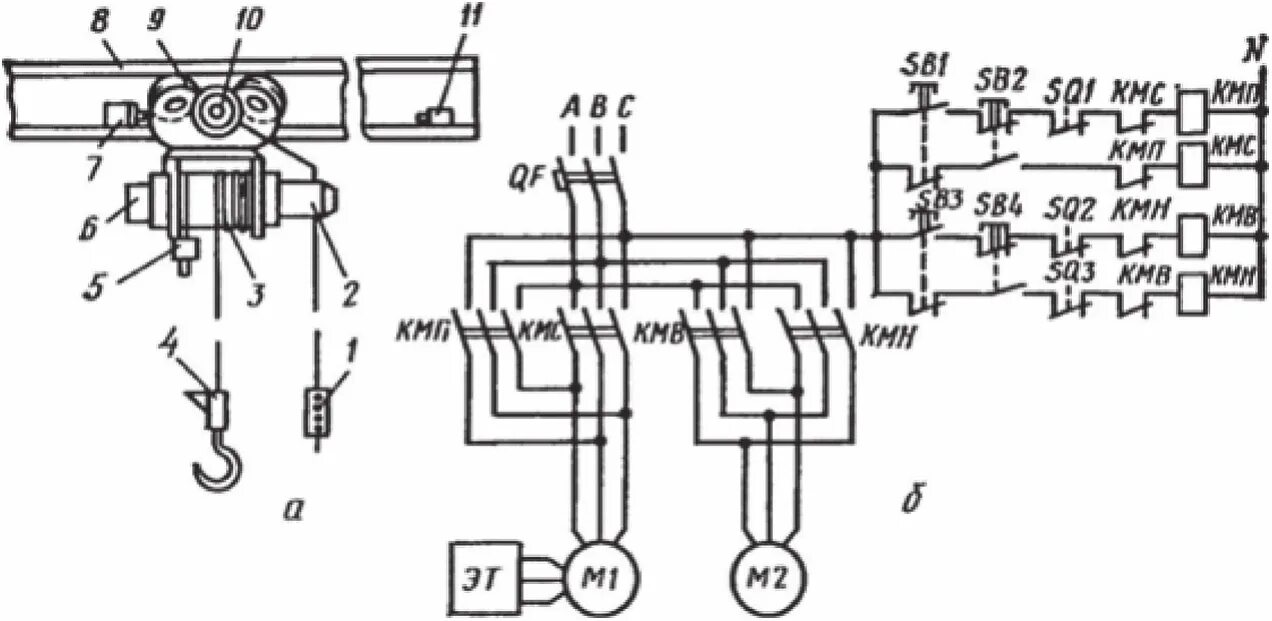 Принципиальная схема электрической тали Управление тельфером - CormanStroy.ru