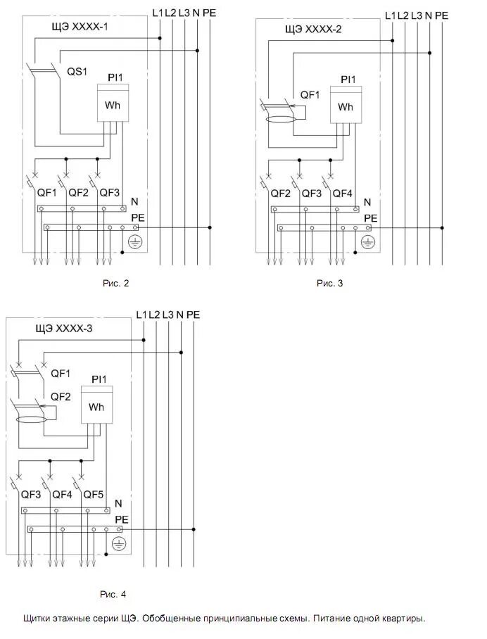 Принципиальная схема этажного щита ЩЭ - Щиты этажные