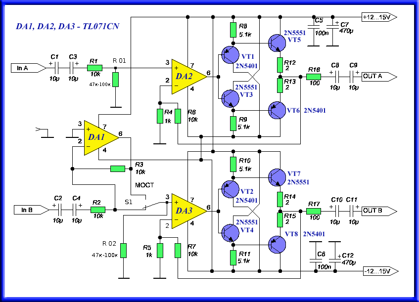Принципиальная схема предварительного усилителя Контент VIT13 - Страница 147 - Форум по радиоэлектронике
