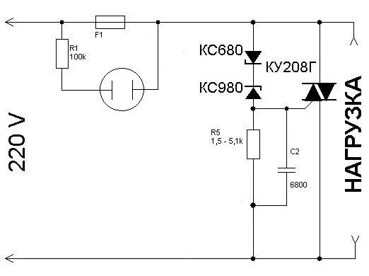 Принципиальная схема защиты от перенапряжения сети 220v VRTP - Быстродействущая защита 220В от перенапруги.