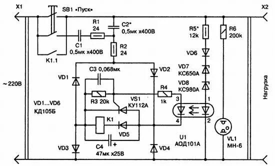 Принципиальная схема защиты от перенапряжения сети 220v Литвек - Энциклопедия радиолюбителя В М Пестриков Страница 45 - читать фрагмент