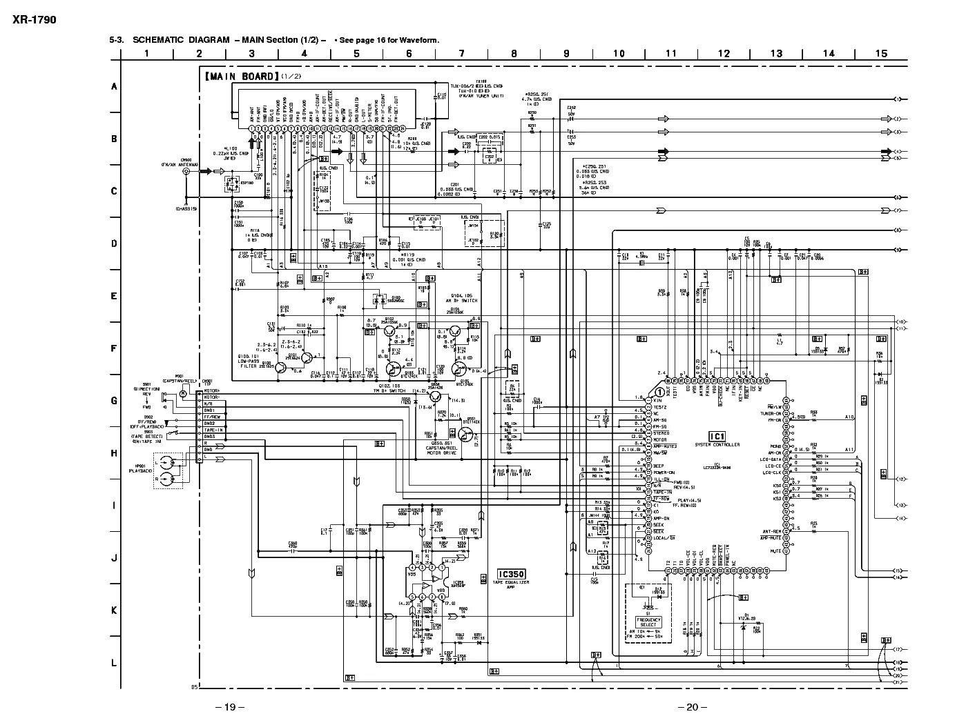 Принципиально электрические схемы sony SONY XR-1790 SCH 1 Service Manual download, schematics, eeprom, repair info for 