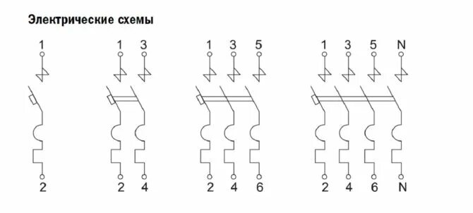 Принципиальные электрические схемы автоматических выключателей Выбор автоматического выключателя: по мощности или току, на 380 и 220 вольт, таб
