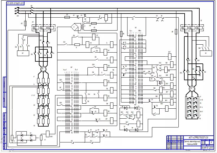 Принципиальные электрические схемы кранов Расчет автоматизированных электроприводов мостовых кранов общего назначения - Че