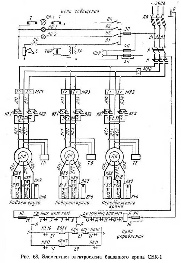 Принципиальные электрические схемы кранов Картинки СХЕМЫ КОЗЛОВЫХ КРАНОВ ЭЛЕКТРИЧЕСКИХ