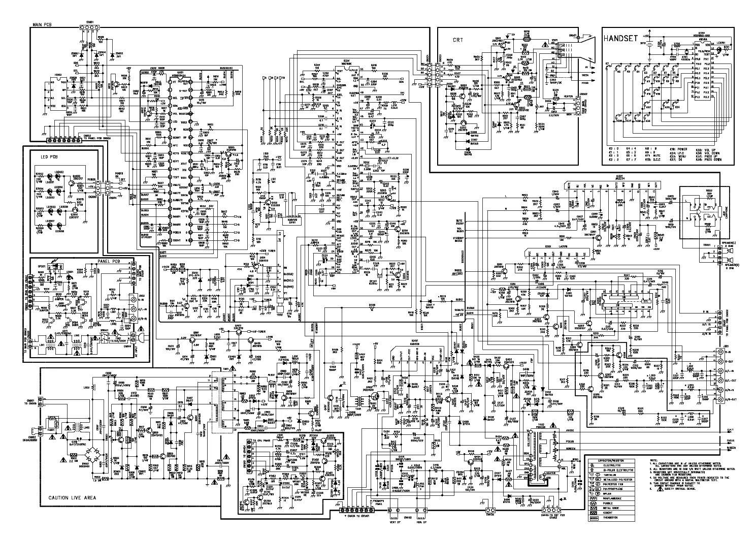 Принципиальные электрические схемы телевизоров ERISSON 1401 NEW Service Manual download, schematics, eeprom, repair info for el