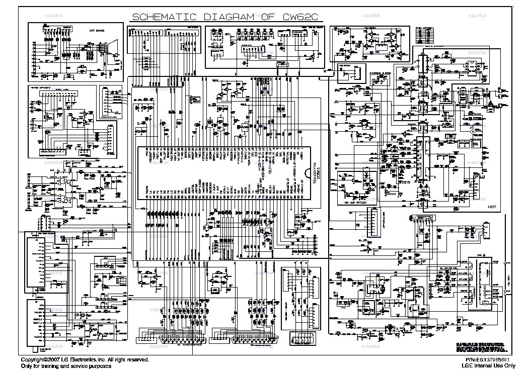 Принципиальные электрические схемы телевизоров LG 29FS4RLD-T1 CH CW62C SCH Service Manual download, schematics, eeprom, repair 