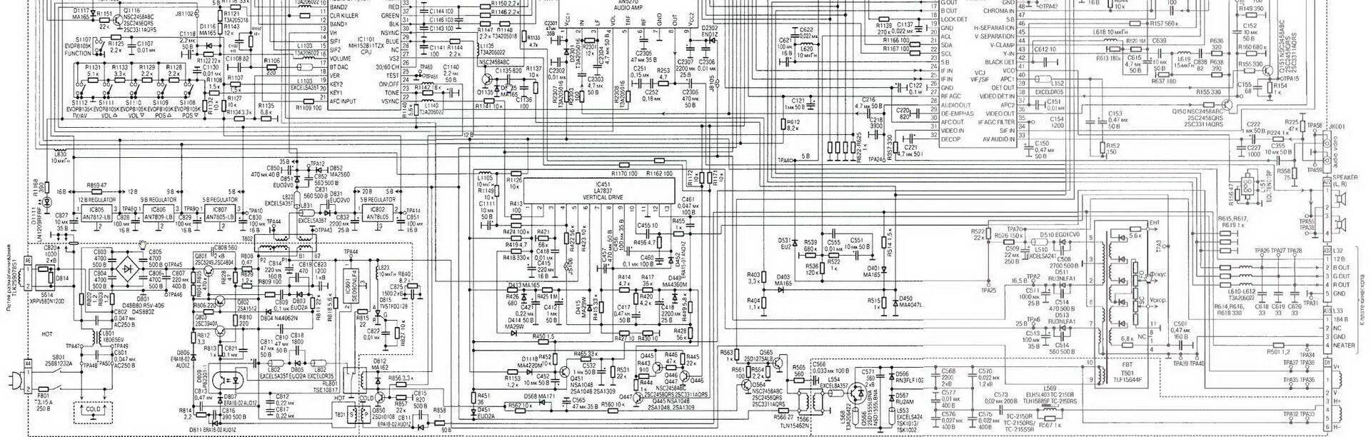 Принципиальные электрические схемы телевизоров Срочный ремонт бытовой техники и электроинструмента