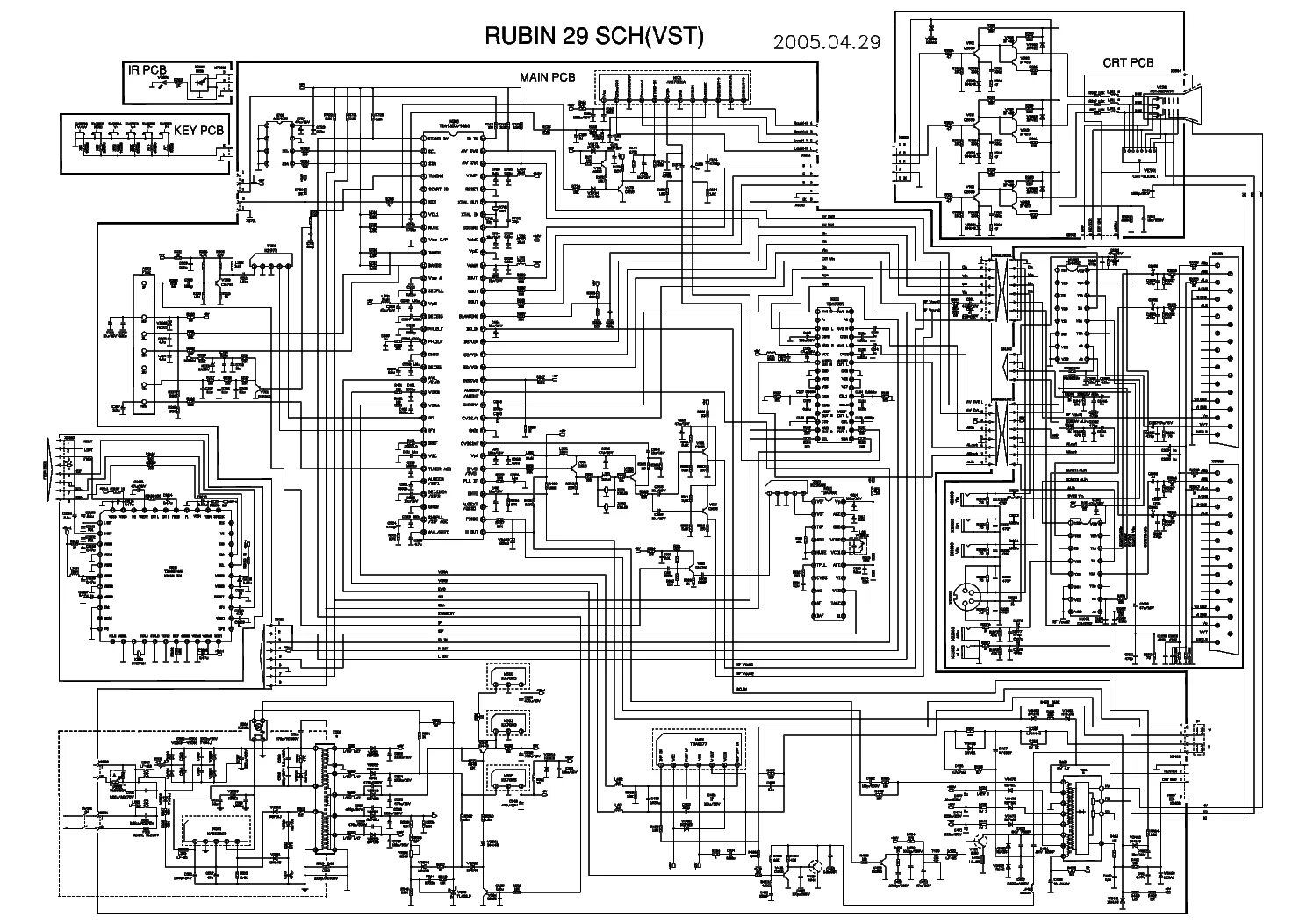 Принципиальные электрические схемы телевизоров ROLSEN C29R88 SCH Service Manual download, schematics, eeprom, repair info for e