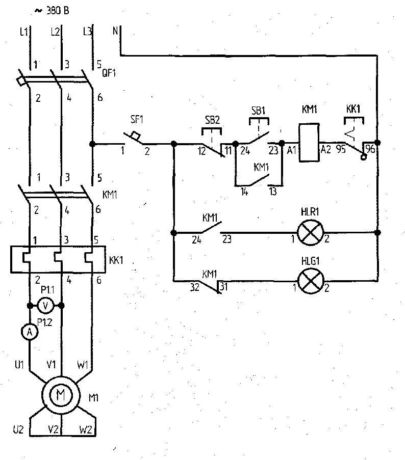 Принципиальные схемы подключения двигателя Лабораторная работа № 5. Магнитный пускатель