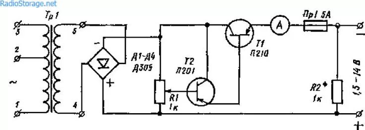Принципиальные схемы своими руками Регулятор напряжения и тока для зарядного устройства Регулятор напряжения, Элект