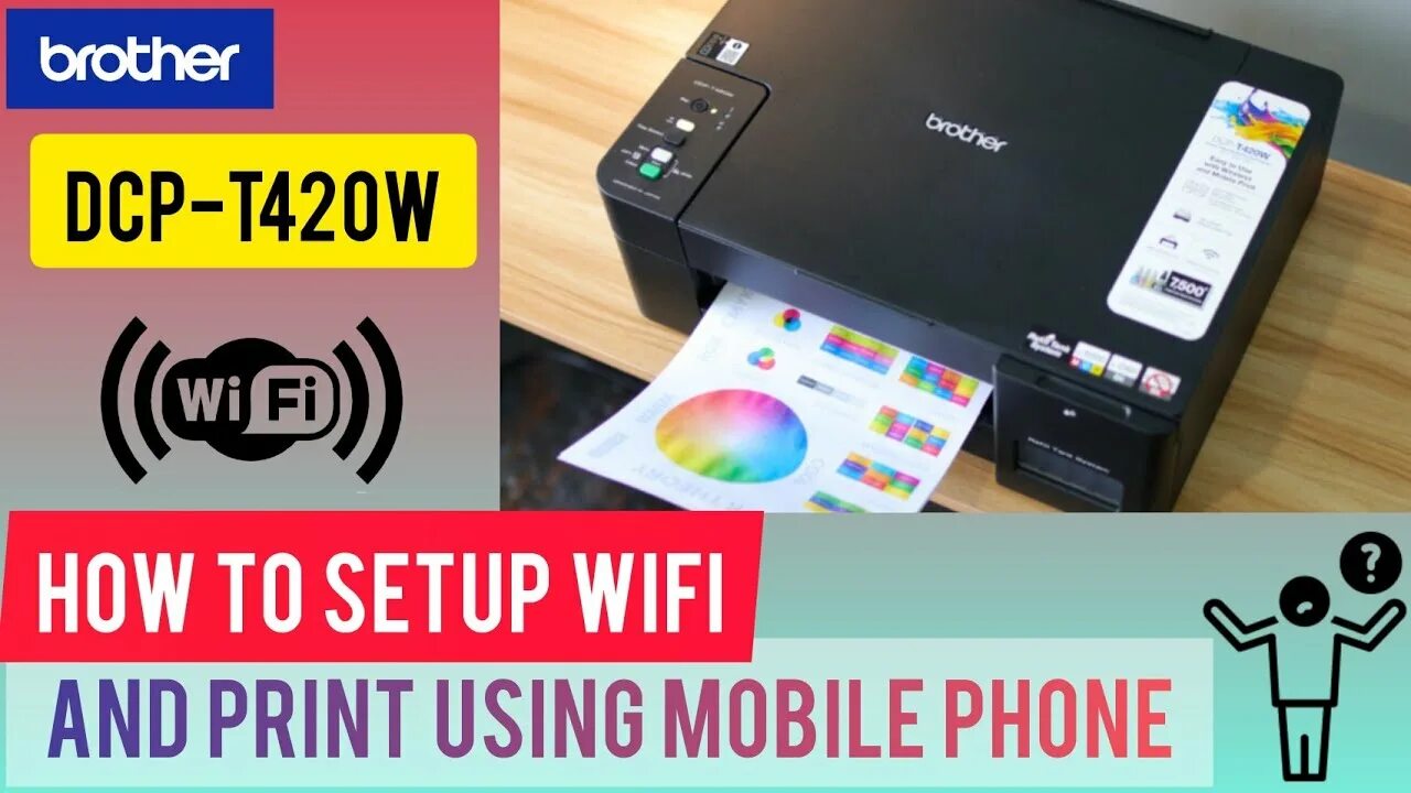 Принтер brother dcp как подключить wifi How to setup WiFi and print using your mobile phone - Brother printer DCP-T420W 