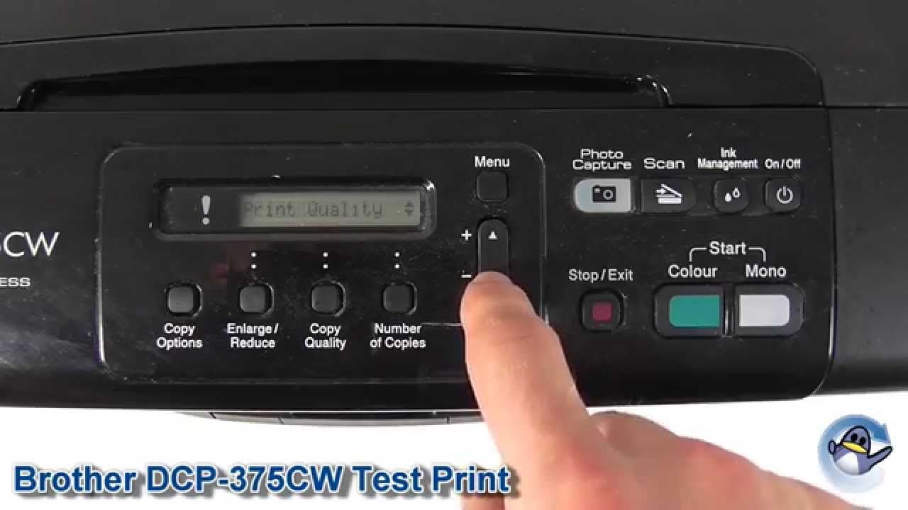 Принтер brother dcp как подключить wifi How to do a Test Print from a Brother DCP-375CW Printer - YouTube