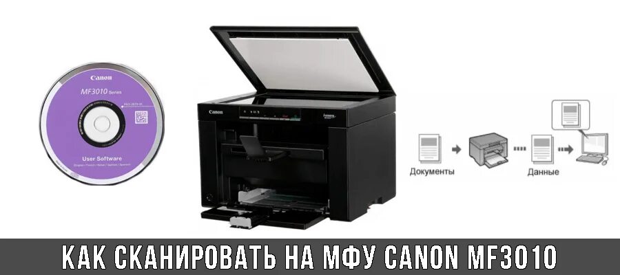 Принтер canon mf3010 как подключить к ноутбуку Как сканировать на принтере Canon MF3010 - инструкция