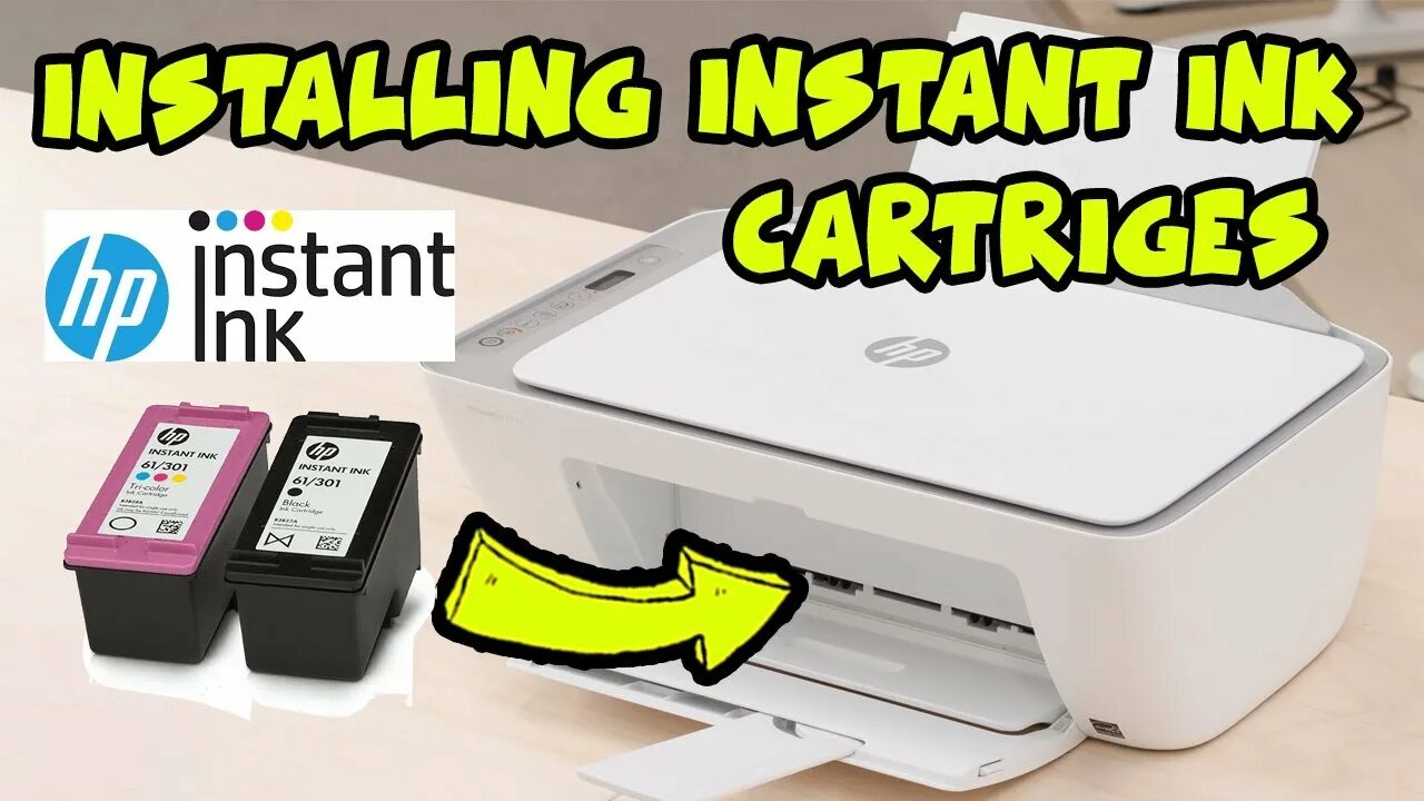 Принтер deskjet 2700 как подключить How to Install Instant Ink Cartridges in HP Deskjet 2700 Printer - YouTube