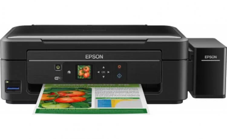 Принтер epson фото без полей МФУ Epson L456 с оригинальной СНПЧ и чернилами INKSYSTEM 70 мл C11CE24402 - прод