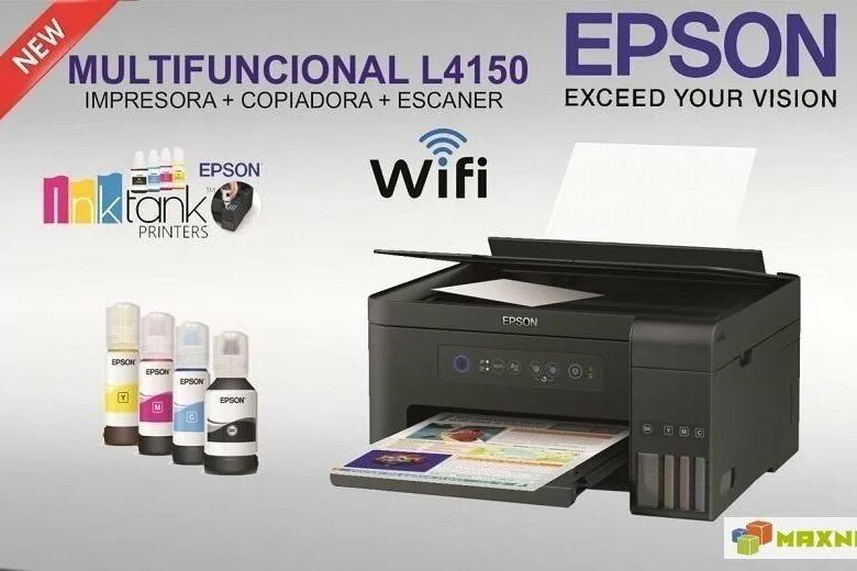 Принтер epson l4150 как подключить Цветной струйный принтер Epson L 4150 - купить в Москве, цена 13 990 руб., прода