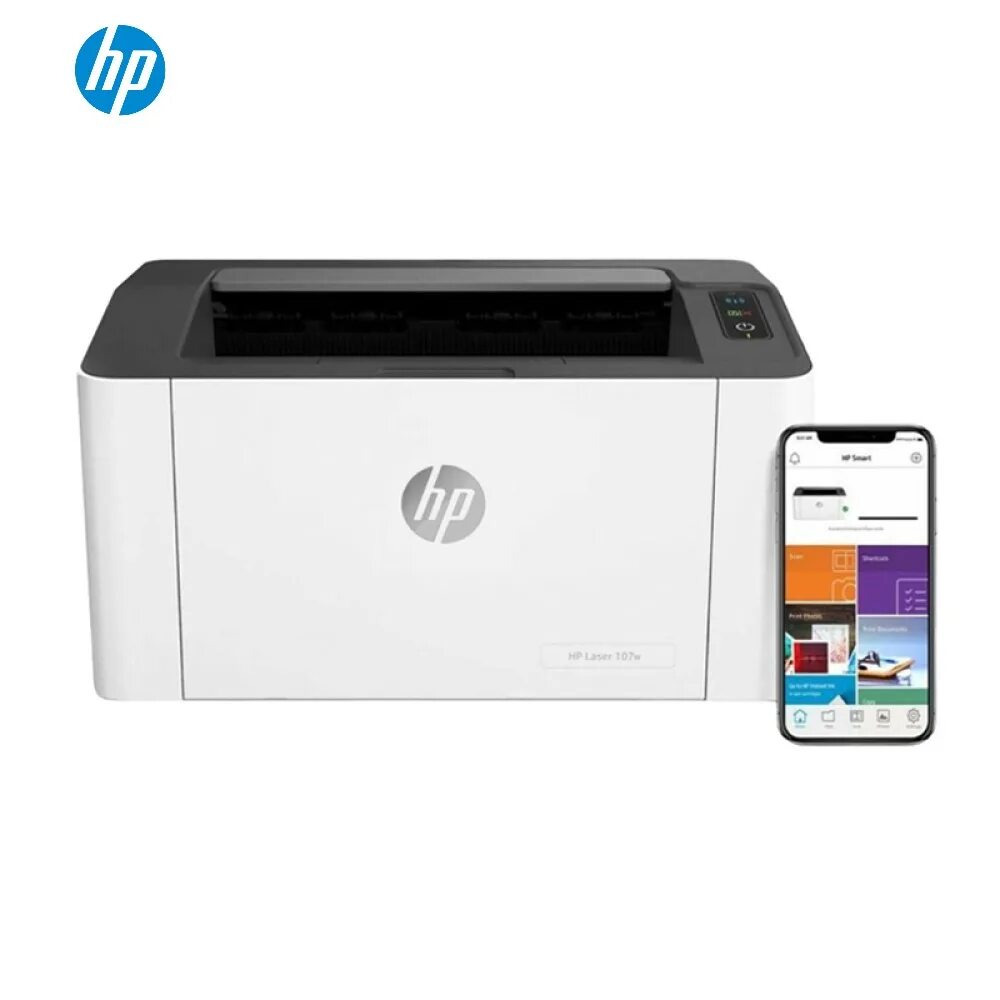 Принтер hp laser 107w как подключить wifi HP Laserjet M107w A4 Mono Laser Printer with Wi-Fi - emallcambodia.com