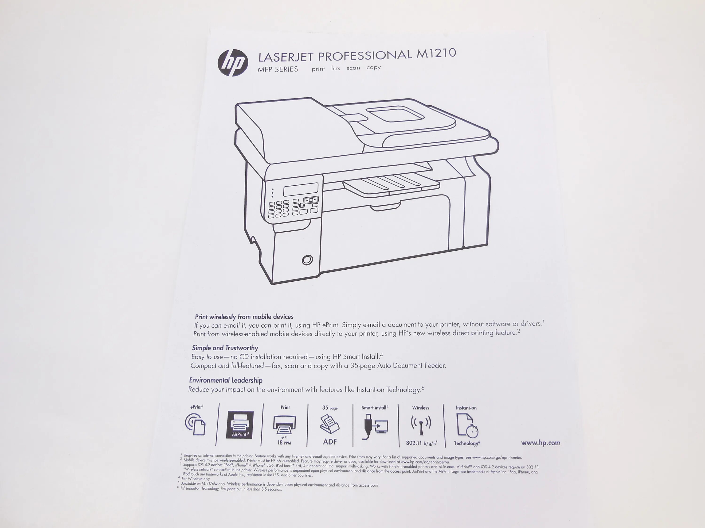 Принтер hp laserjet m110we как подключить МФУ HP LaserJet Pro M1217nfw