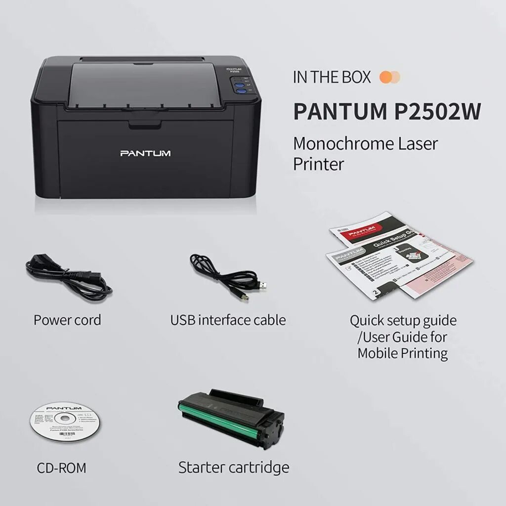 Принтер pantum 2500w как подключить Pantum P2500W Laser Printer (Black) Real Compusystem