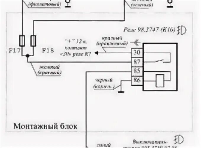 Приора птф подключения монтажный блок Альтернативные способы подключения противотуманных фар на Ладе Приоре