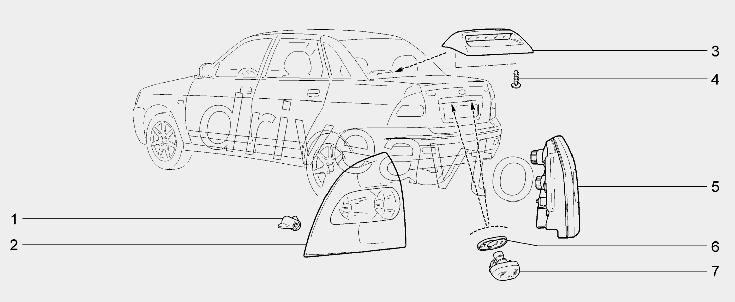 Приора задний фонарь схема подключения Фонари ВАЗ-2170 "Приора" - DriveAvto