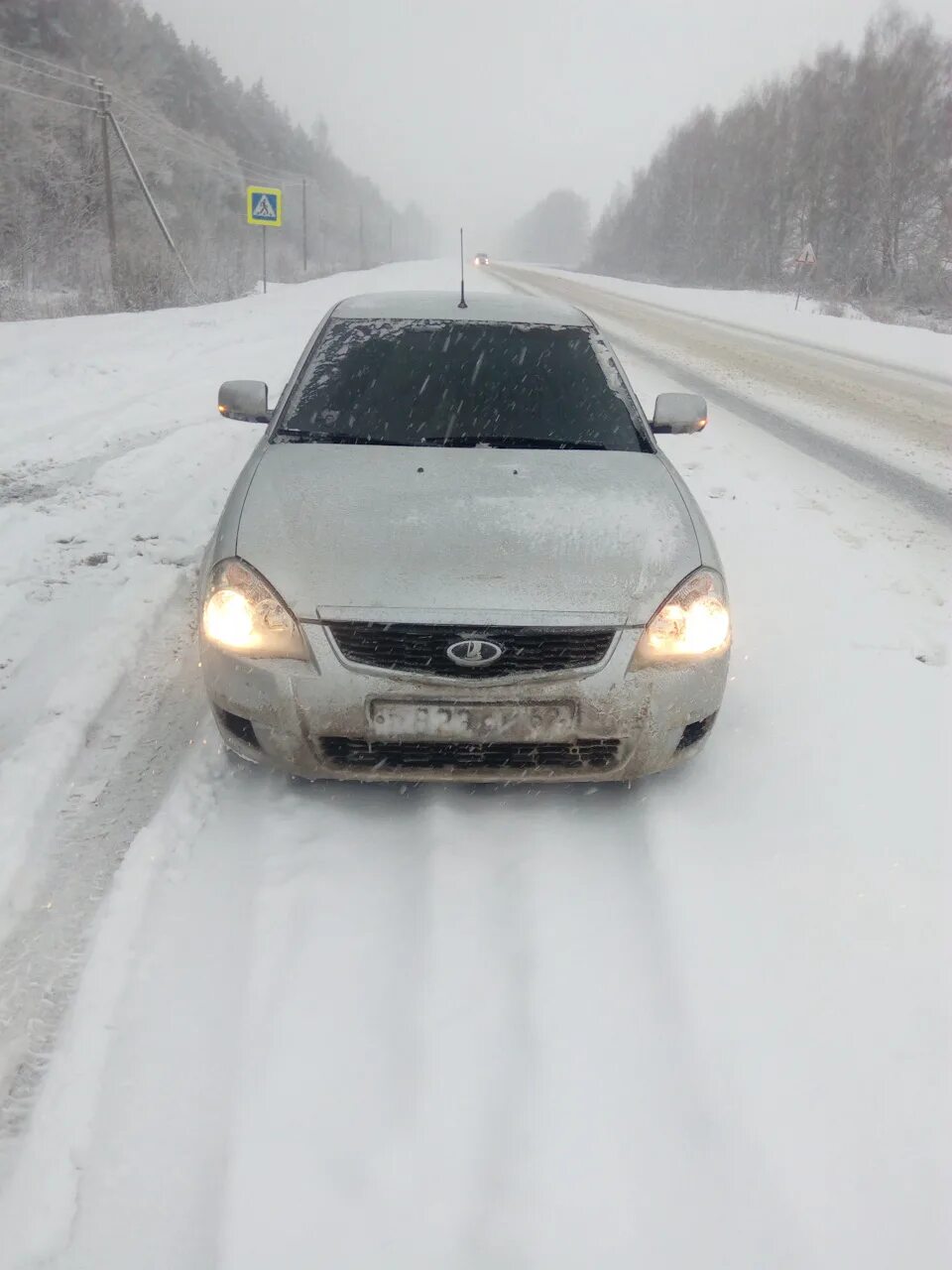 Приора зимой фото Зимние фотки, жизнь приоры - Lada Приора седан, 1,6 л, 2007 года фотография DRIV