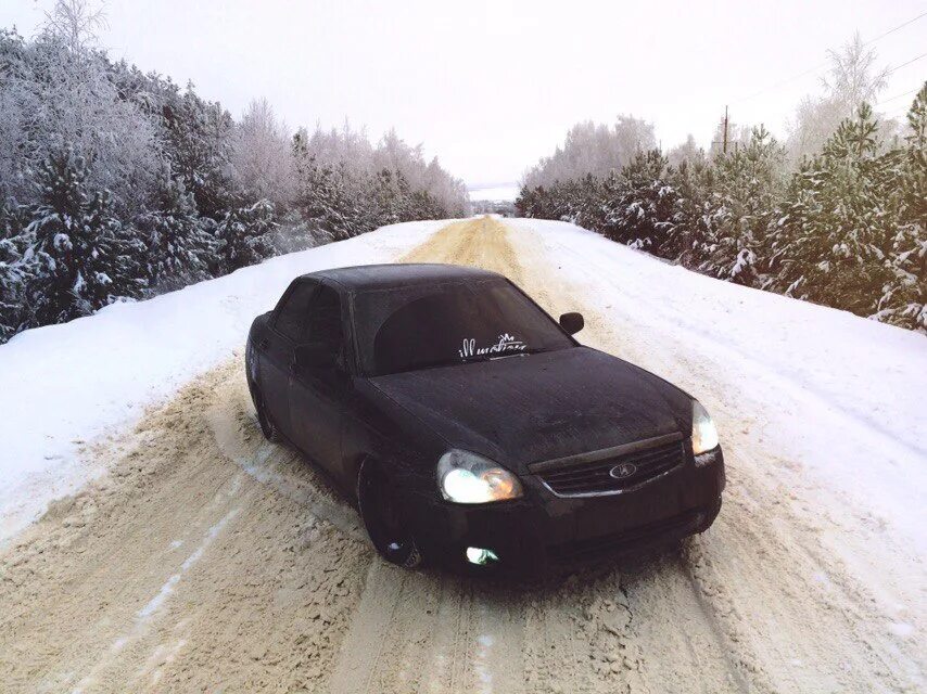 Приора зимой фото Грязный фотосет - Lada Приора седан, 1,6 л, 2008 года фотография DRIVE2