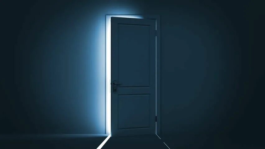 Приоткрытая дверь фото Ad: Door opening to a bright light. Alpha Channel is included. HD 1080. Shutters