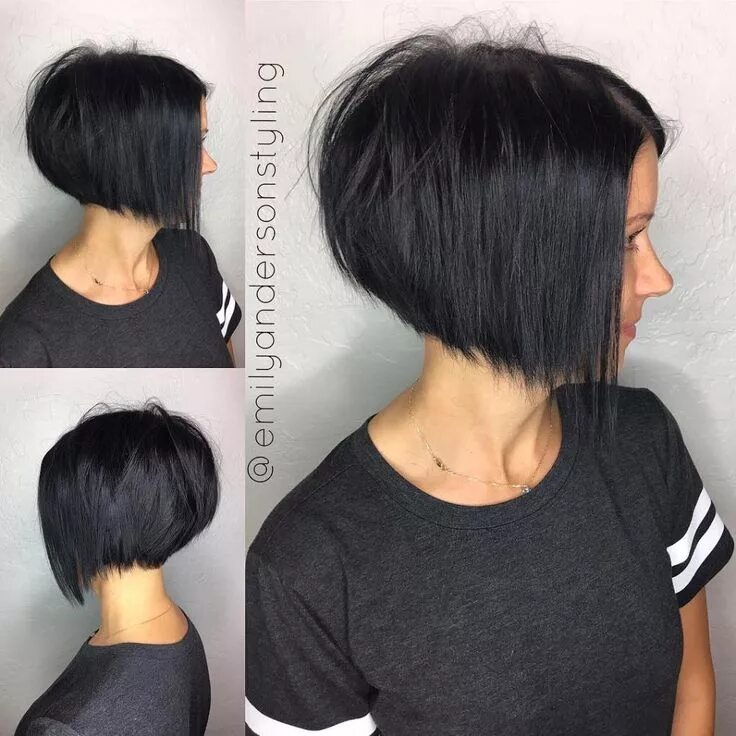 Приподнятый каре фото 30 Beautiful and Classy Graduated Bob Haircuts Inverted bob hairstyles, Inverted