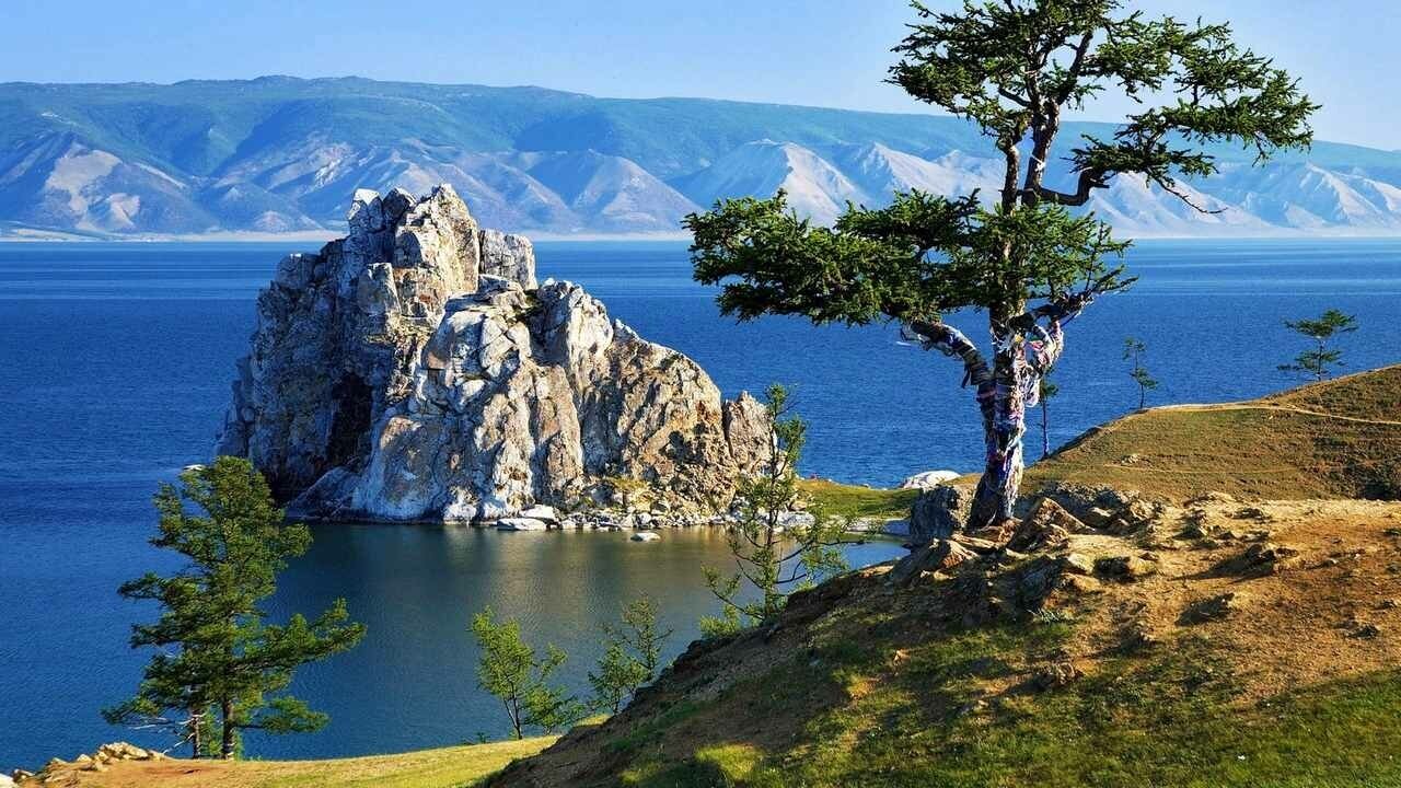 Природа байкала фото Картина Байкал на холсте 60*90 - купить по низкой цене на Яндекс Маркете